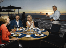 Oceania dinner on deck