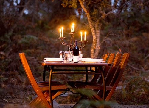 Enjoy a candle lit dinner on the Maria Island walk in Tasmania