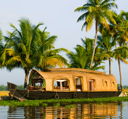 Holiday on a house boat in Kerala, India