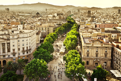 cooking school in Barcelona, Spain - La Rambla in Barcelona